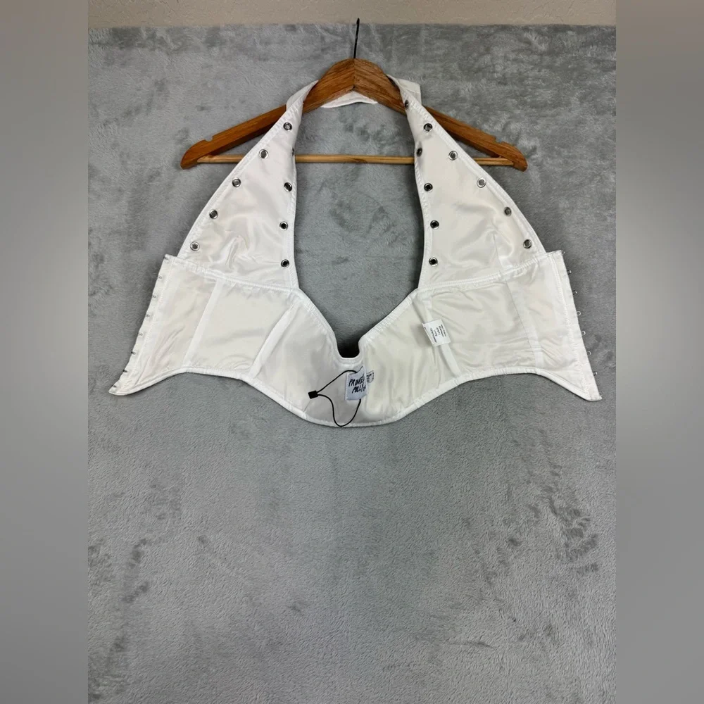 Princess Polly Palladia‎ Jordy Grommet Faux leather corset halter top new  Sz 2